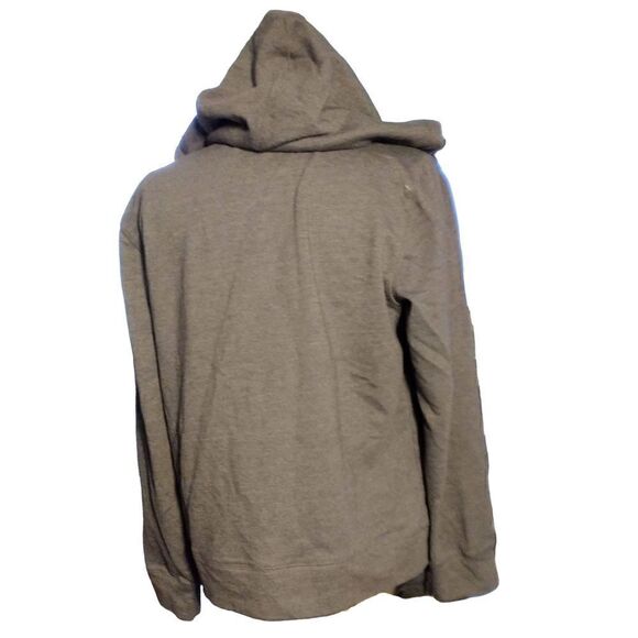 Vintage Cotton Brand Hoodie With Large Snaps and Velvet Tim and Hood Size Large - Picture 2 of 4